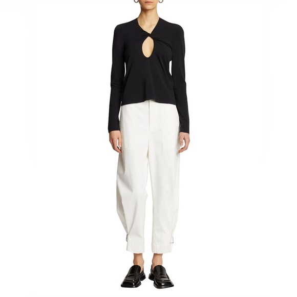 PROENZA SCHOULER WHITE LABEL LONG SLEEVE KEYHOLE TOP - Picture 3 of 5